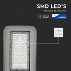 50W Lampa uliczna LED (CLASS I, Zasilacz INVENTRONICS) / Chip SAMSUNG / Barwa:5700K / Wydajność: 140lm/w