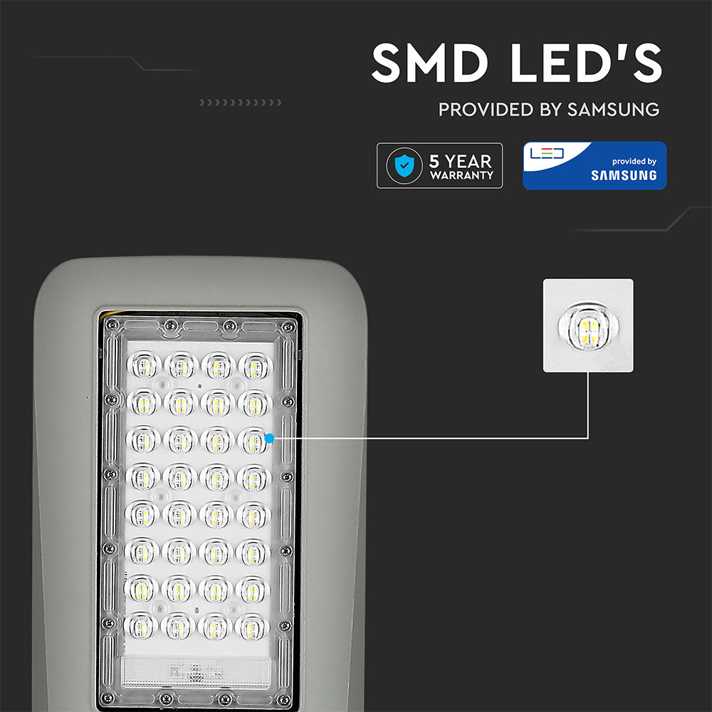 50W Lampa uliczna LED (CLASS I, Zasilacz INVENTRONICS) / Chip SAMSUNG / Barwa:5700K / Wydajność: 140lm/w