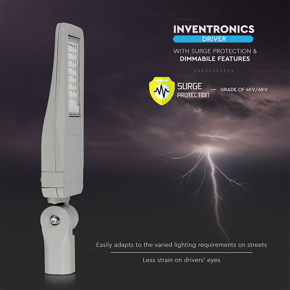 50W Lampa uliczna LED (CLASS I, Zasilacz INVENTRONICS) / Chip SAMSUNG / Barwa:5700K / Wydajność: 140lm/w