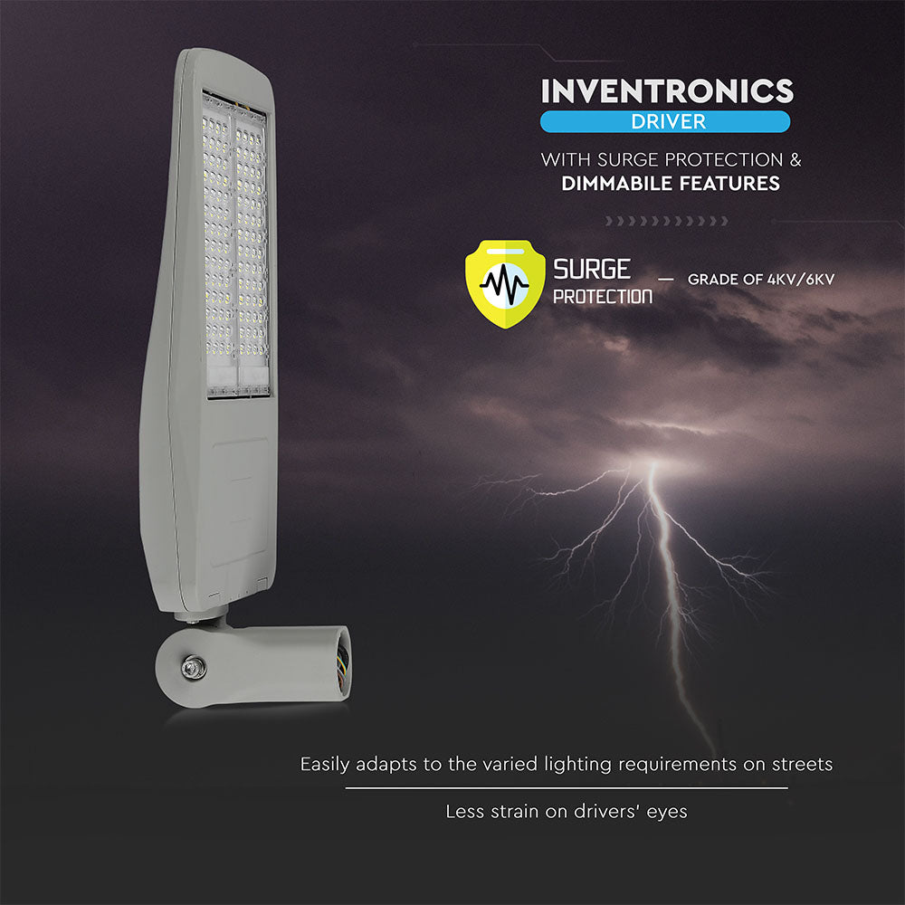 150W Lampa uliczna LED (CLASS I, Zasilacz INVENTRONICS) / Chip SAMSUNG / Barwa:5700K / Wydajność: 140lm/w