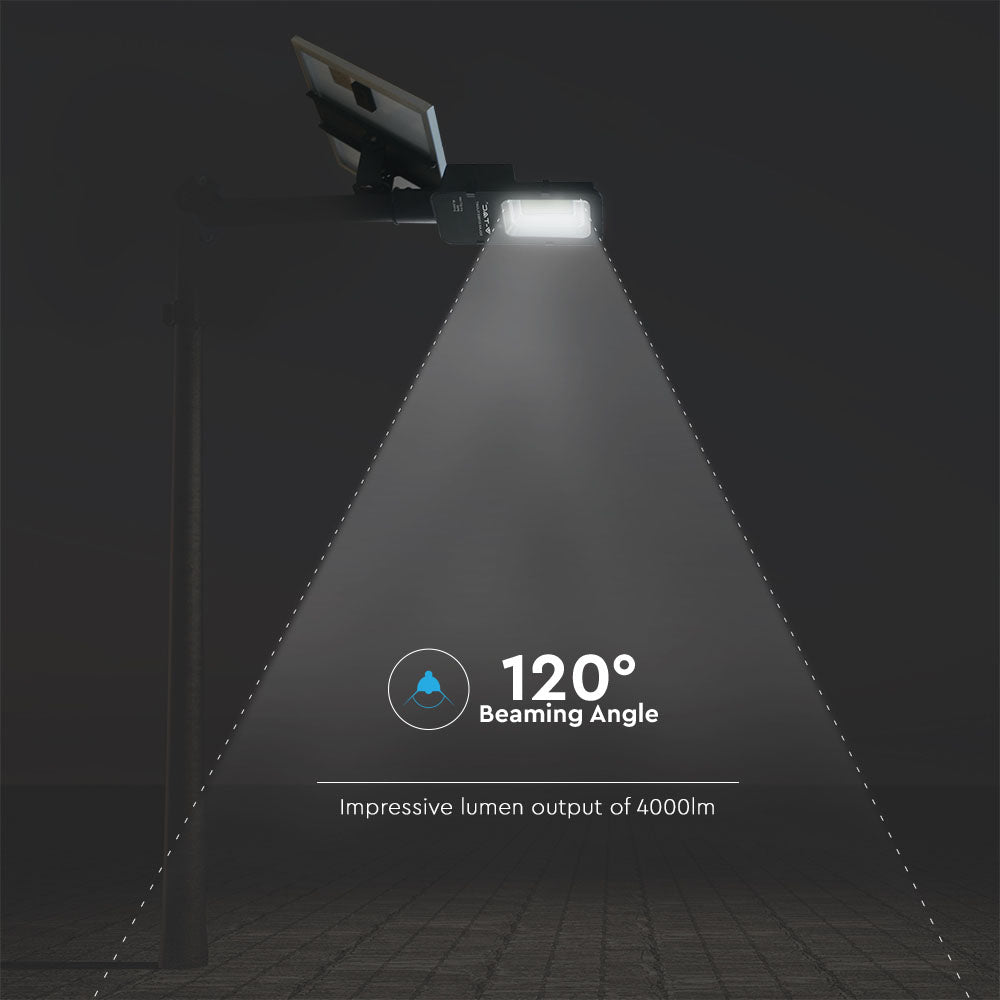 50W Solarna lampa uliczna / Barwa:6000K / Obudowa: Czarna