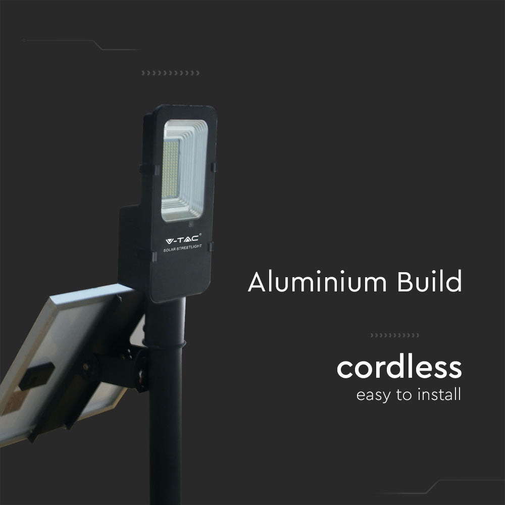 50W Solarna lampa uliczna / Barwa:6000K / Obudowa: Czarna