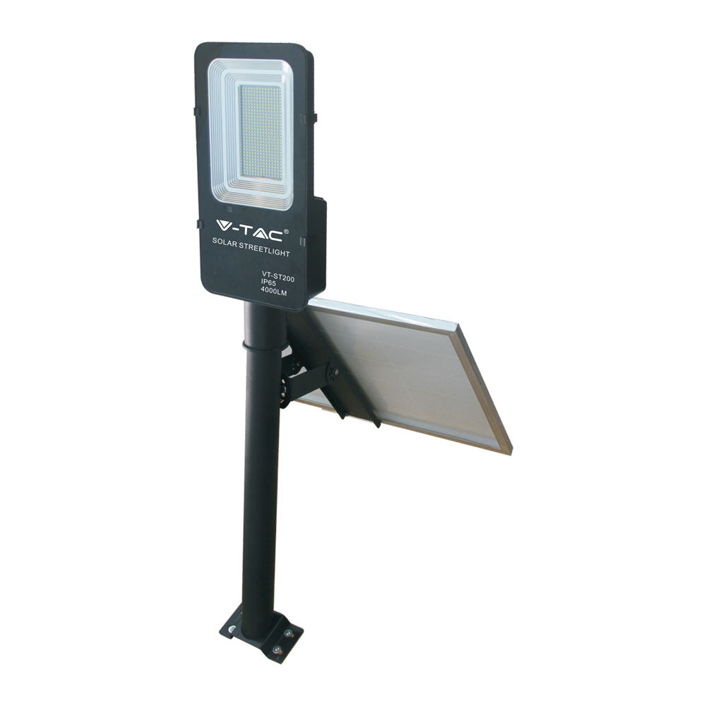 50W Solarna lampa uliczna / Barwa:6000K / Obudowa: Czarna