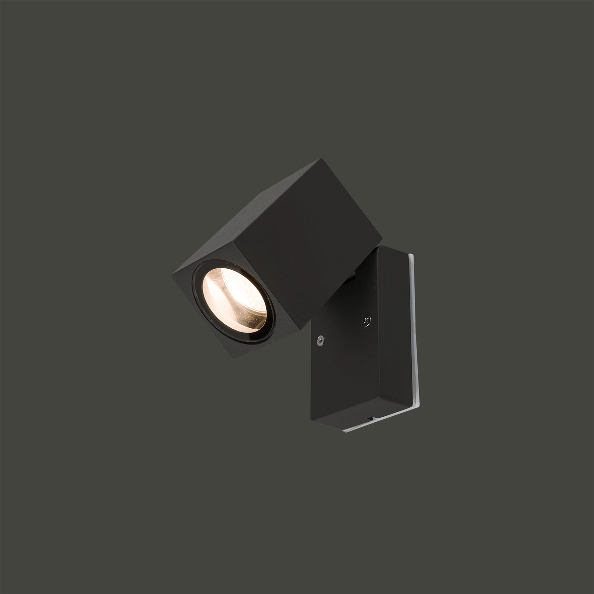 Nowodvorski Lampa ścienna natynkowa PRIMM 10W only LED 50/60Hz IP54 - Aluminium lakierowane - Grafitowy 9551 - lampa włączona