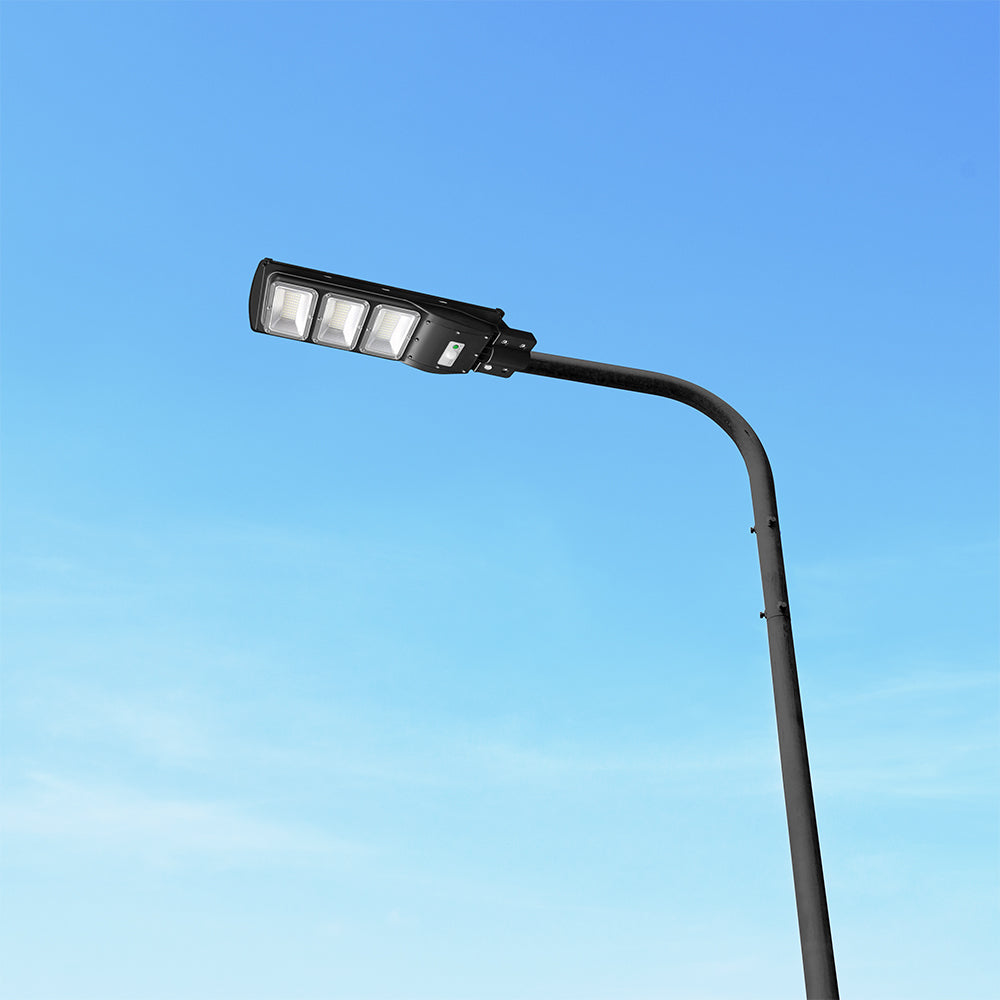 12W Lampa uliczna solarna z czujnikiem ruchu / Barwa:6000K / Obudowa: Czarna