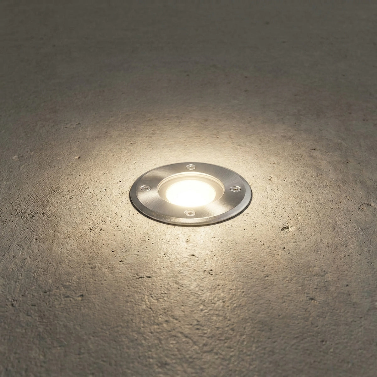 Nowodvorski Lampa najazdowa PAOLI 10W only LED 50/60Hz IP67 - Stal - Srebrny 9554 - lampa włączona