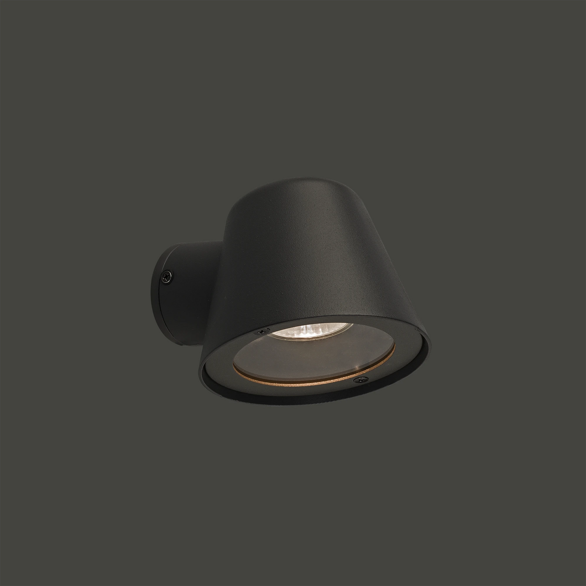 Nowodvorski Lampa ścienna natynkowa SOUL 10W only LED 50/60Hz IP44 - Aluminium lakierowane - Grafitowy 9555 - lampa włączona