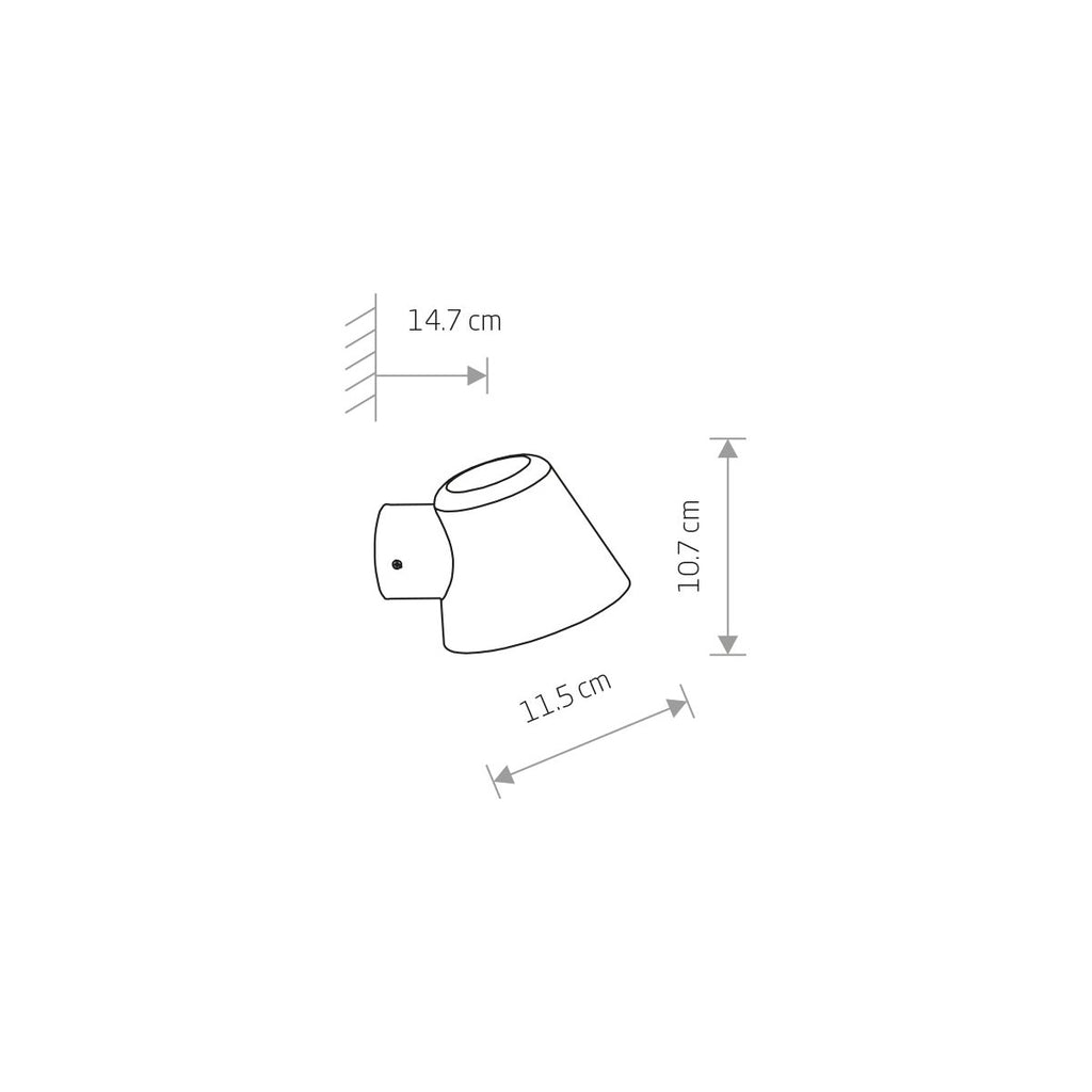 Nowodvorski Lampa ścienna natynkowa SOUL 10W only LED 50/60Hz IP44 - Aluminium lakierowane - Grafitowy 9555