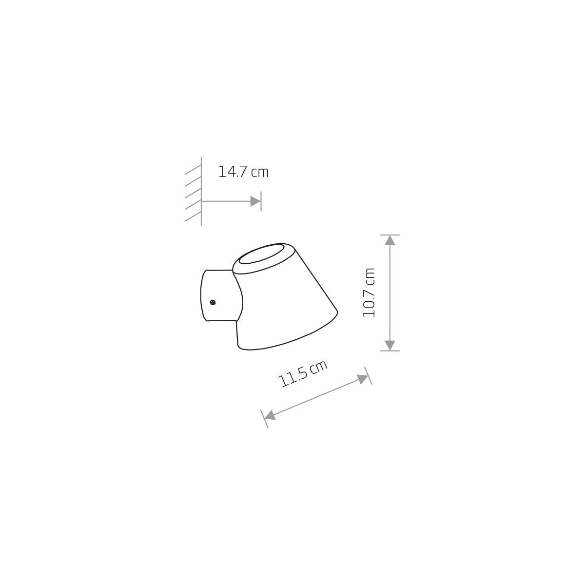 Nowodvorski Lampa ścienna natynkowa SOUL 10W only LED 50/60Hz IP44 - Aluminium lakierowane - Grafitowy 9555