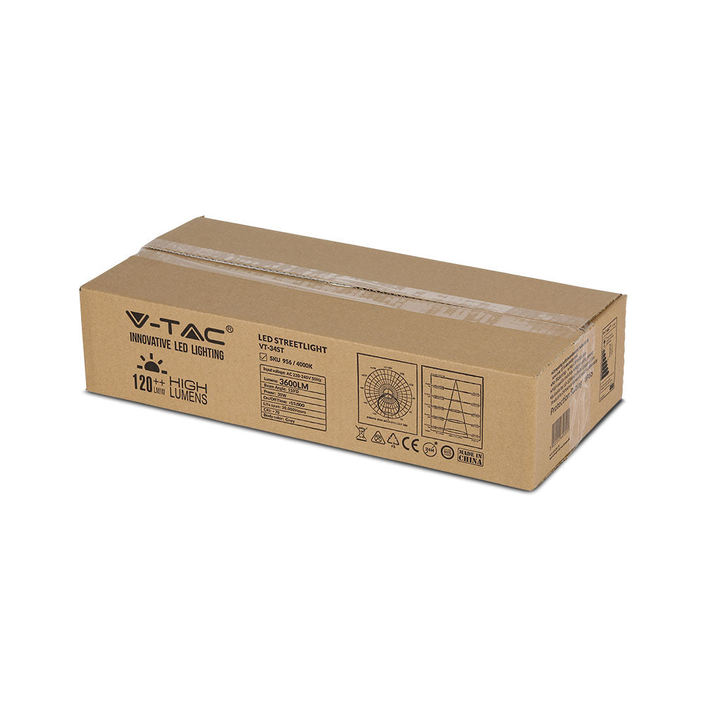 30W Lampa uliczna LED Slim / Chip SAMSUNG / Barwa:6400K / Wydajność: 120lm/w