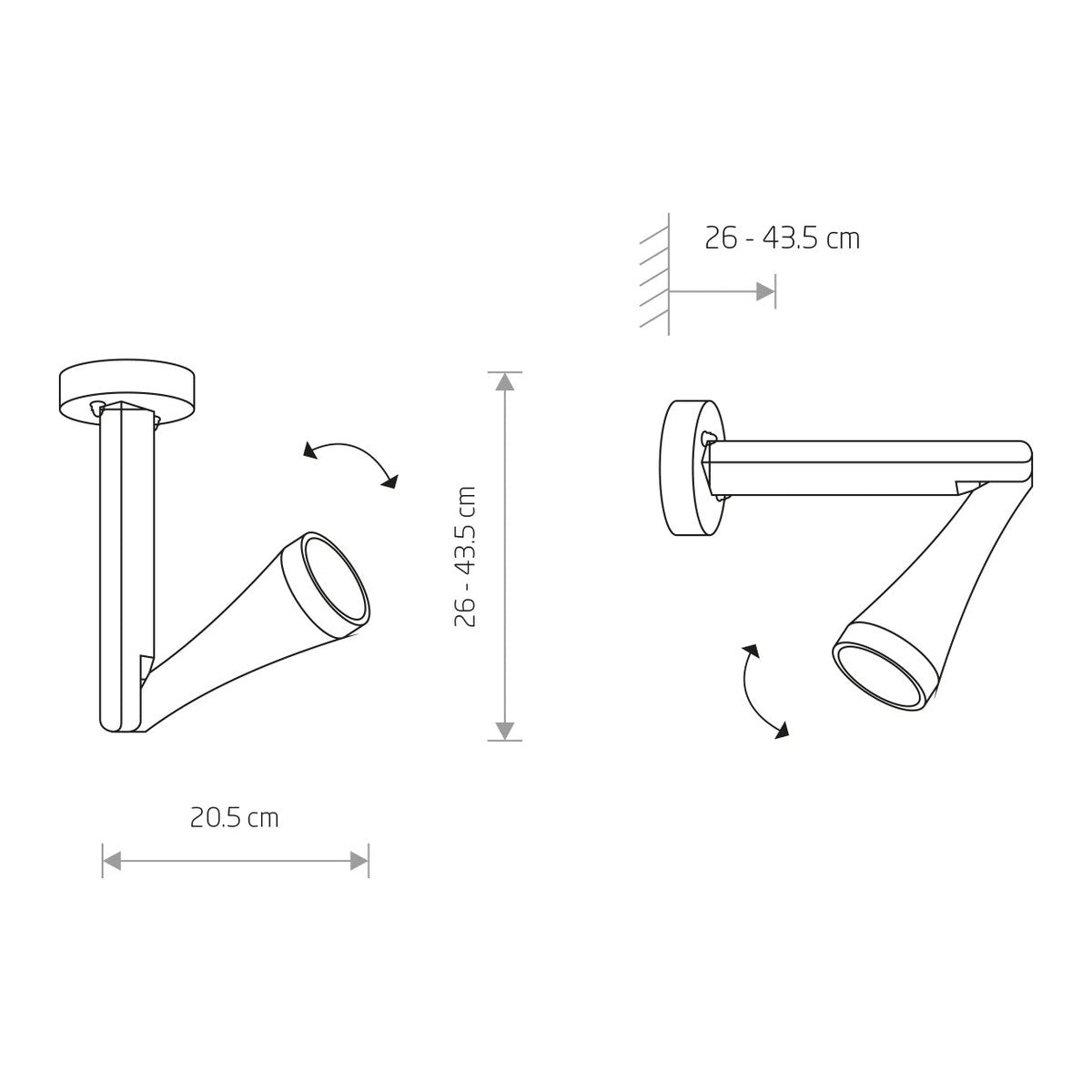 Nowodvorski Lampa ścienna natynkowa OTTAWA 10W only LED 50/60Hz IP44 - Aluminium lakierowane - Grafitowy 9562