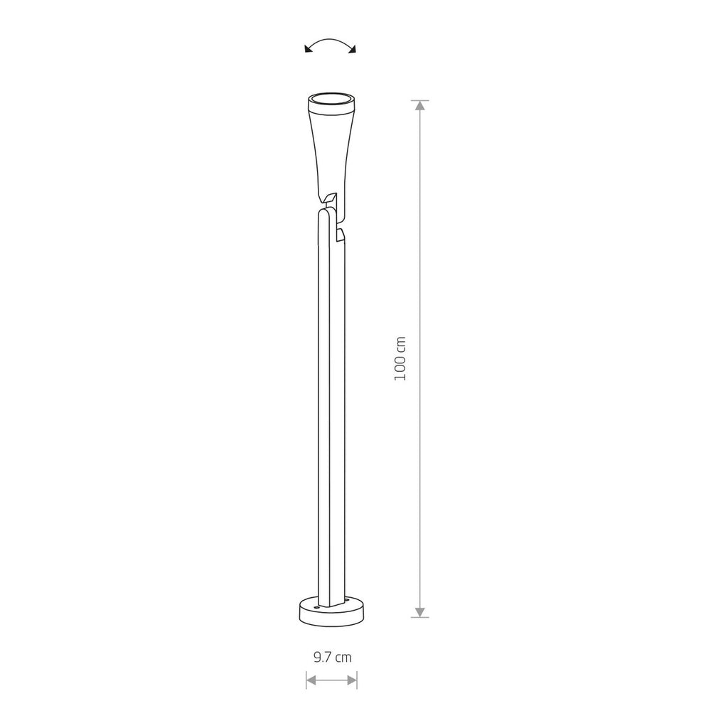 Nowodvorski Lampa stojąca OTTAWA 10W only LED 50/60Hz IP44 - Aluminium lakierowane - Grafitowy 9563