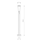 Nowodvorski Lampa stojąca OTTAWA 10W only LED 50/60Hz IP44 - Aluminium lakierowane - Grafitowy 9563