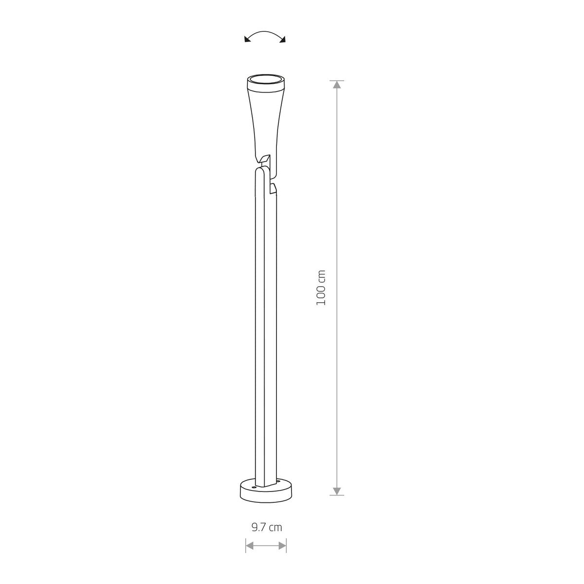 Nowodvorski Lampa stojąca OTTAWA 10W only LED 50/60Hz IP44 - Aluminium lakierowane - Grafitowy 9563