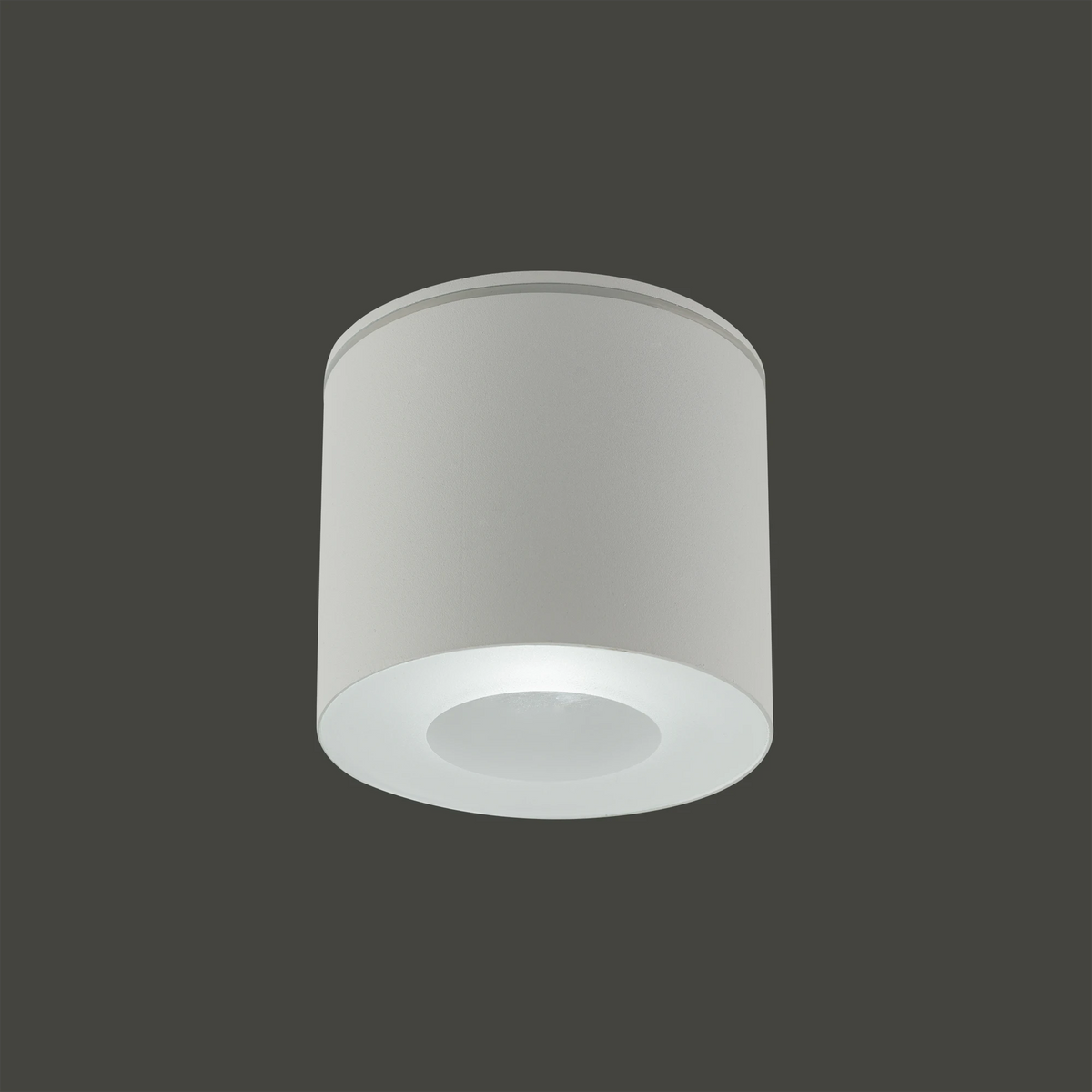 Nowodvorski Plafon HEXA 10W only LED 50/60Hz IP44 - Aluminium lakierowane - Biały 9564 - lampa włączona