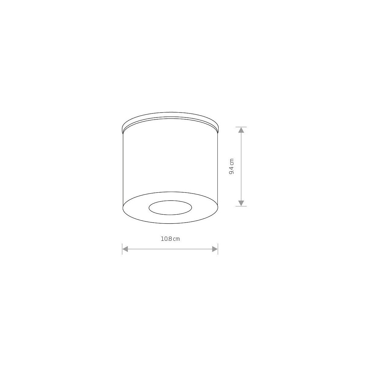 Nowodvorski Plafon HEXA 10W only LED 50/60Hz IP44 - Aluminium lakierowane - Grafitowy 9565