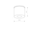 Nowodvorski Plafon HEXA 10W only LED 50/60Hz IP44 - Aluminium lakierowane - Grafitowy 9565