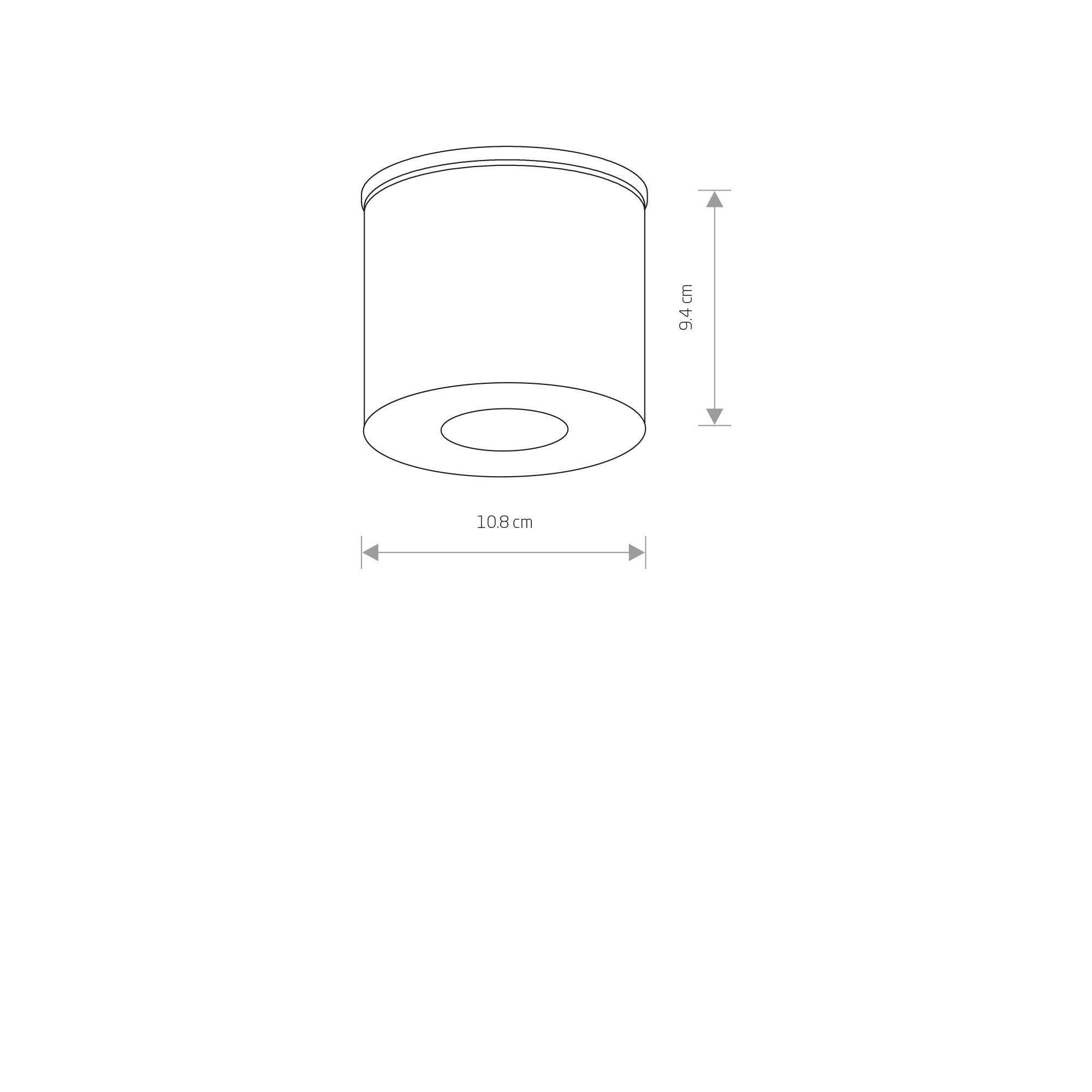 Nowodvorski Plafon HEXA 10W only LED 50/60Hz IP44 - Aluminium lakierowane - Grafitowy 9565