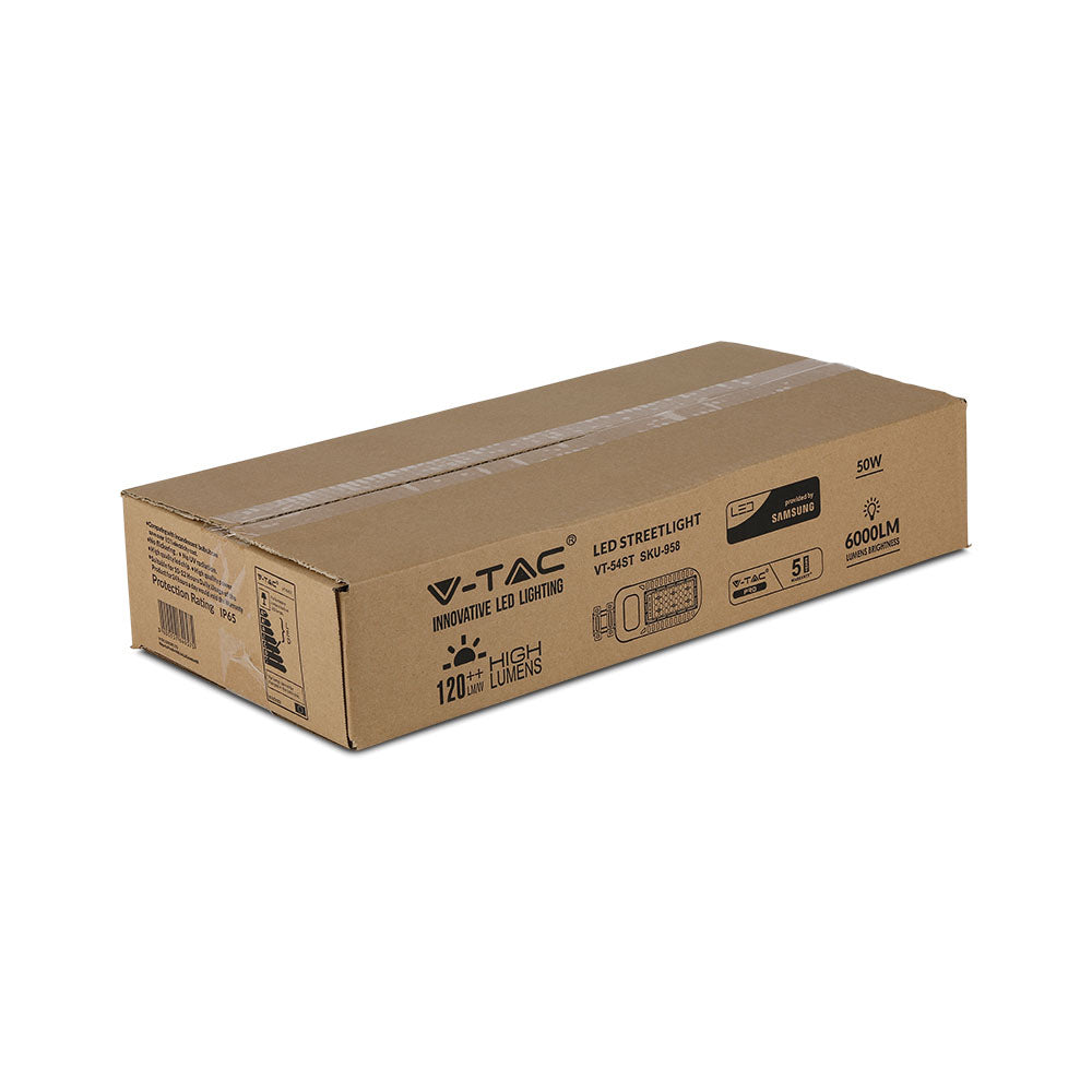 50W Lampa uliczna LED Slim / Chip SAMSUNG / Barwa:4000K / Wydajność: 120lm/w