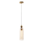 Maxlight Lampa wisząca Campanila - Metal + szkło - Mosiądz + szkło bursztynowe P0510