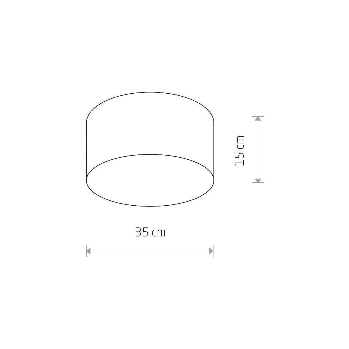 Nowodvorski Plafon CAMERON 15W only LED 50/60Hz - Tkanina - Biały I 9605