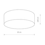 Nowodvorski Plafon CAMERON 15W only LED 50/60Hz - Tkanina - Biały II 9606