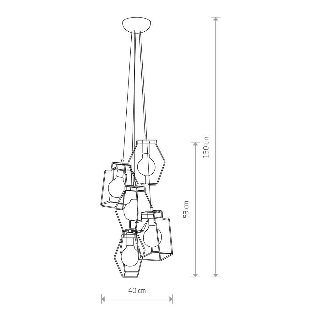 Nowodvorski Lampa wisząca FIORD 25W only LED 50/60Hz - Stal lakierowana - Czarny 9665