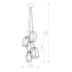 Nowodvorski Lampa wisząca FIORD 25W only LED 50/60Hz - Stal lakierowana - Czarny 9665