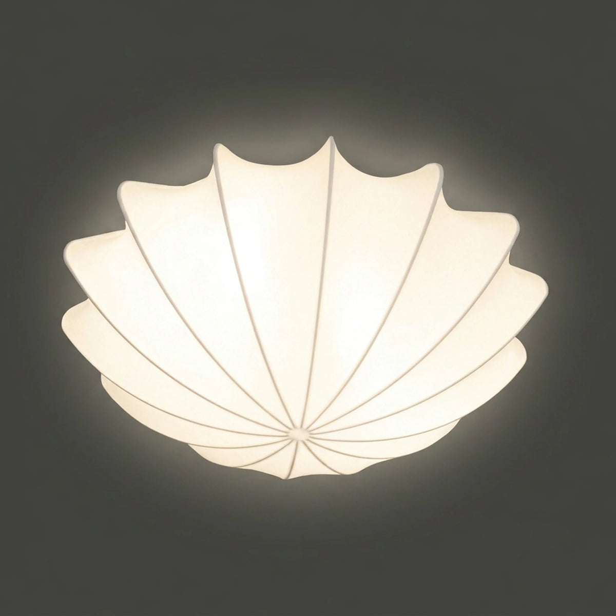 Nowodvorski Plafon FORM M 2x25W only LED 50/60Hz - Tkanina - Biały 9673 - lampa włączona