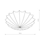 Nowodvorski Plafon FORM M 2x25W only LED 50/60Hz - Tkanina - Biały 9673