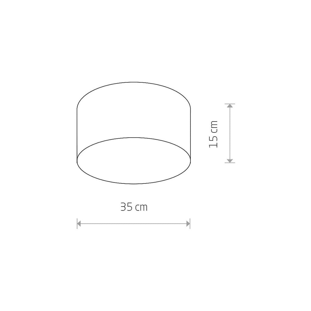 Nowodvorski Plafon CAMERON 15W only LED 50/60Hz - Tkanina - Szary III 9687