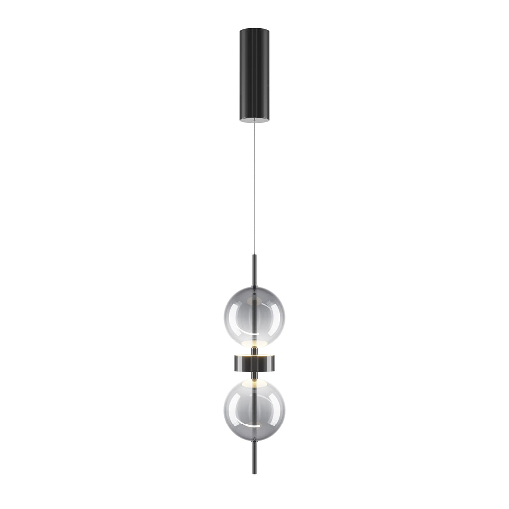 Maytoni Lampa wisząca Double Moon - Metal - Czarny MOD478PL-L8B3K