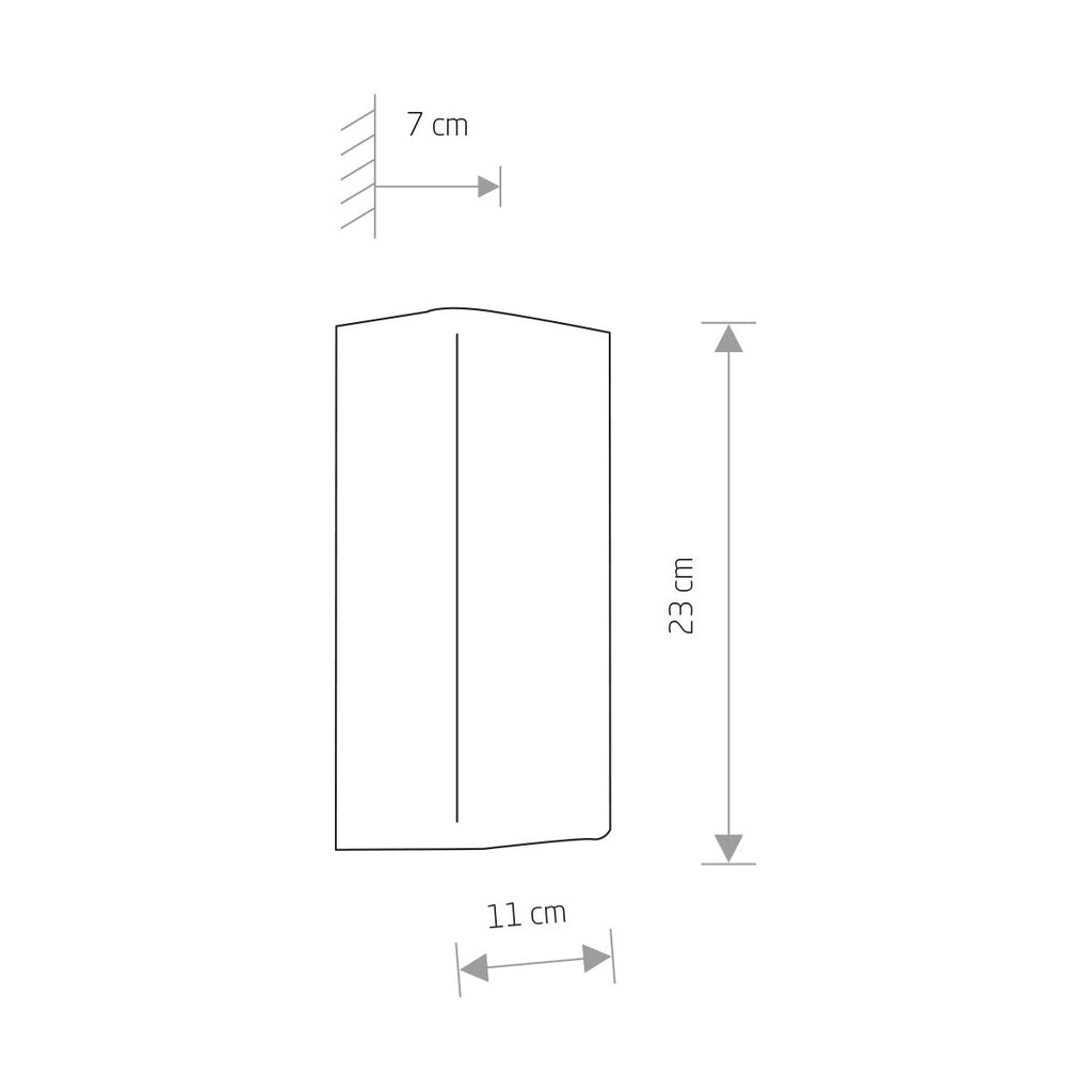 Nowodvorski Kinkiet BERGEN 10W only LED 50/60Hz - Stal lakierowana - Biały 9706