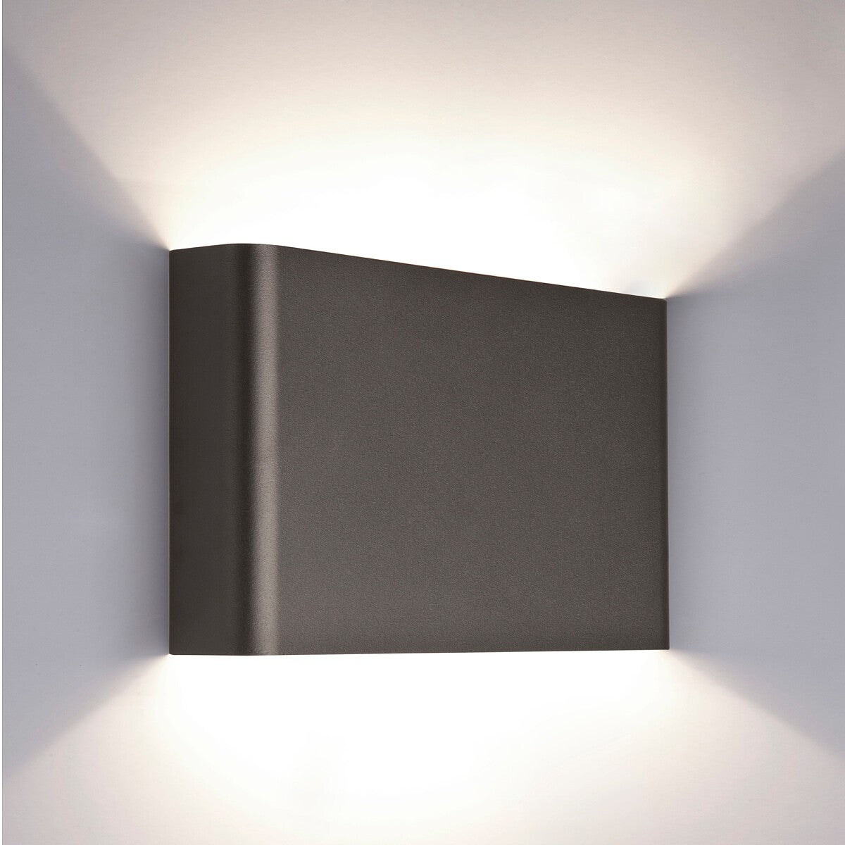 Nowodvorski Kinkiet HAGA 10W only LED 50/60Hz - Stal lakierowana - Grafitowy 9710 - lampa włączona