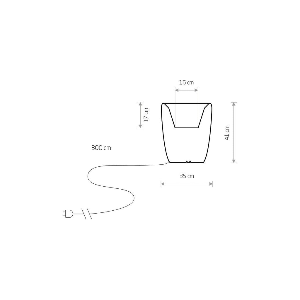 Nowodvorski Lampa stojąca FLOWERPOT S 25W only LED 50/60Hz IP44 - Tworzywo sztuczne PE - Biały 9711