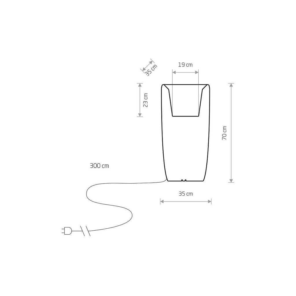 Nowodvorski Lampa stojąca FLOWERPOT M 25W only LED 50/60Hz IP44 - Tworzywo sztuczne PE - Biały 9712