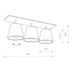 Nowodvorski Lampa przysufitowa AWINION 10W only LED 50/60Hz - Tkanina - Szary II 9717