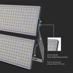 500W Oprawa stadionowa / Chip SAMSUNG / Barwa:4000K / Obudowa: Czarna / Wydajność: 135lm/w