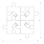 Nowodvorski Lampa przysufitowa PUZZLE 15W only LED 50/60Hz - Sklejka - Multikolor II 9728
