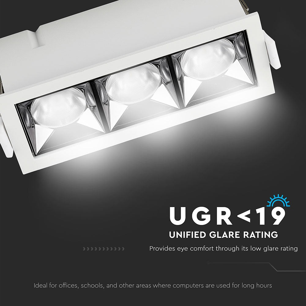 12W Oprawa wpuszczana reflektor LED / Chip SAMSUNG / Barwa:2700K / Kąt 12'