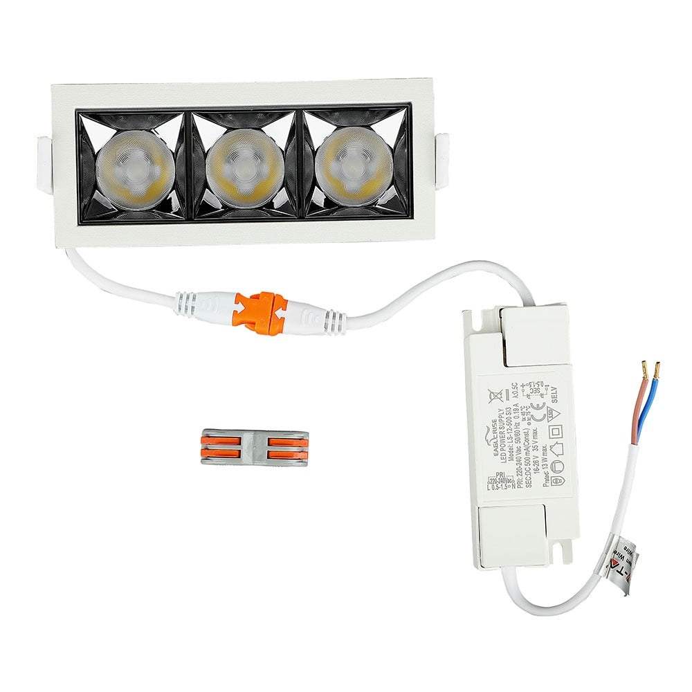 12W Oprawa wpuszczana reflektor LED / Chip SAMSUNG / Barwa:4000K / Kąt 12'