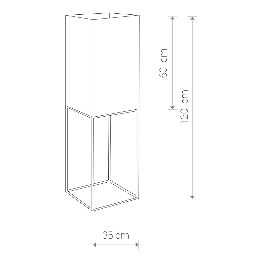 Nowodvorski Lampa podłogowa FLAM 4x60W 50/60Hz - Tkanina - Szary 9731