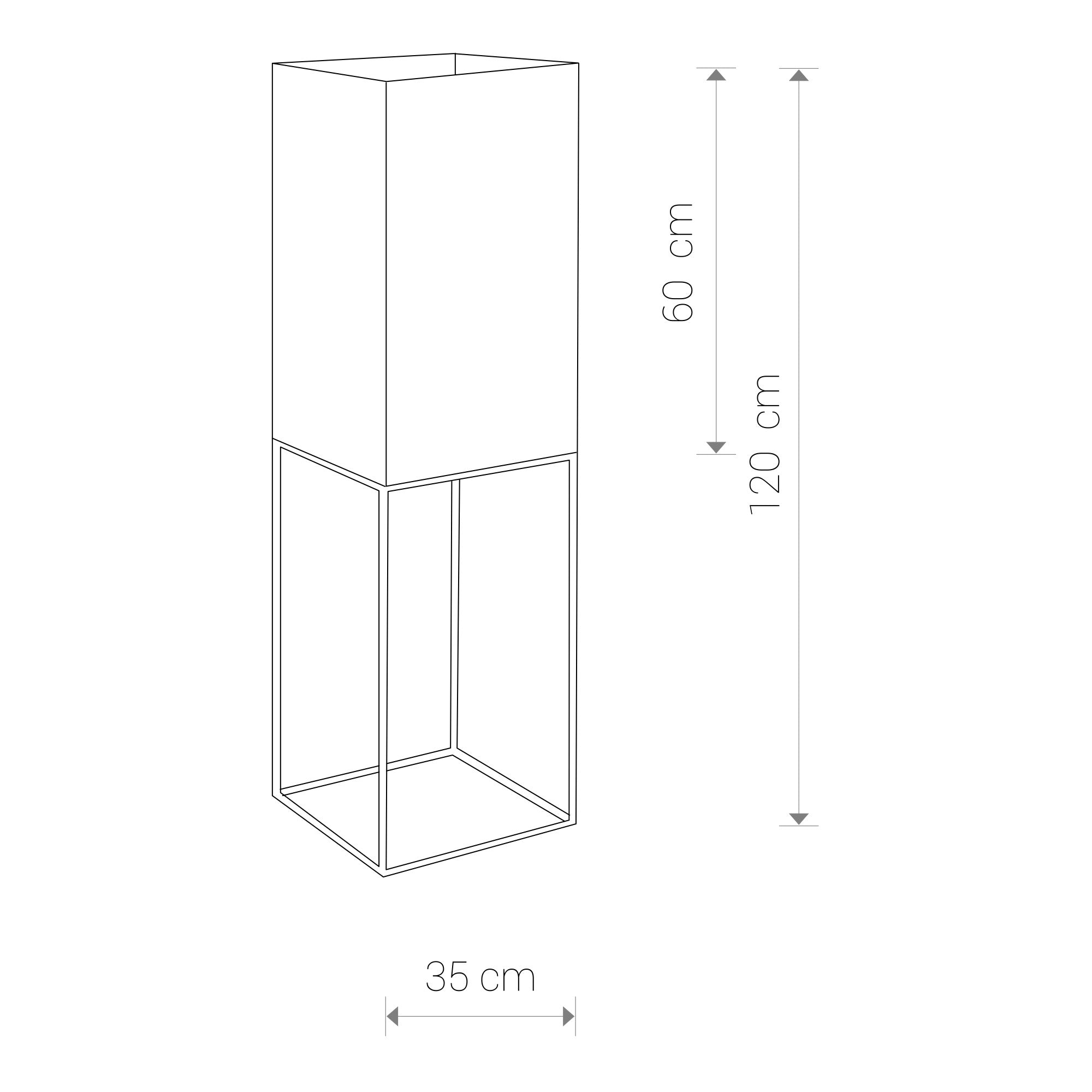 Nowodvorski Lampa podłogowa FLAM 4x60W 50/60Hz - Tkanina - Szary 9731