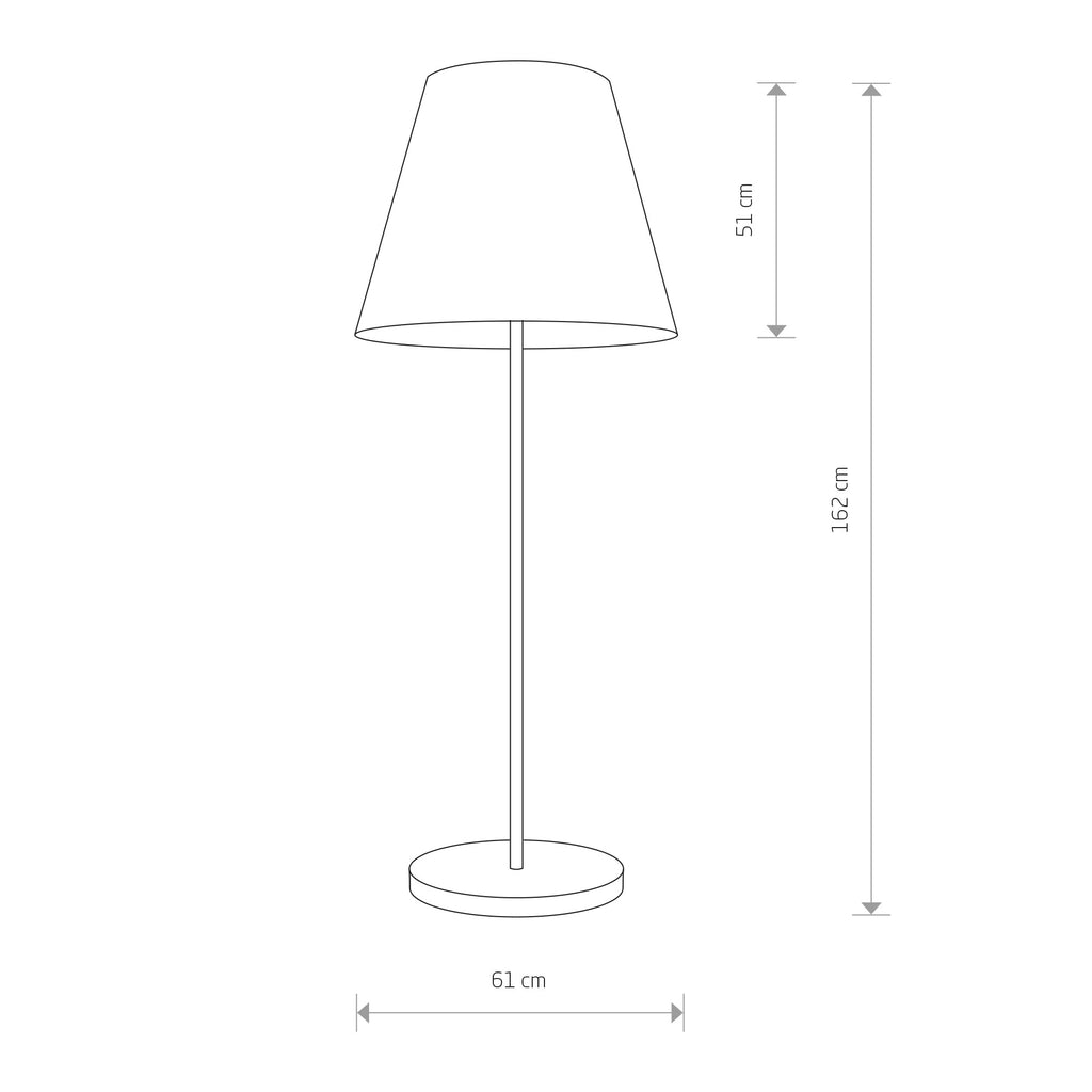Nowodvorski Lampa podłogowa MOSS 25W only LED 50/60Hz - Tkanina - Czarny 9736
