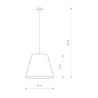 Nowodvorski Lampa wisząca MOSS 25W only LED 50/60Hz - Tkanina - Czarny 9737