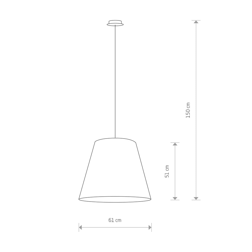 Nowodvorski Lampa wisząca MOSS 25W only LED 50/60Hz - Tkanina - Czarny 9737