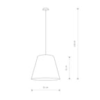 Nowodvorski Lampa wisząca MOSS 25W only LED 50/60Hz - Tkanina - Czarny 9737