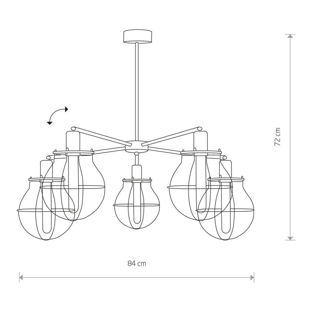 Nowodvorski Lampa wisząca MANUFACTURE 25W only LED 50/60Hz - Stal lakierowana - Czarny 9738