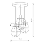 Nowodvorski Lampa przysufitowa MANUFACTURE 25W only LED 50/60Hz - Stal lakierowana - Czarny I 9740