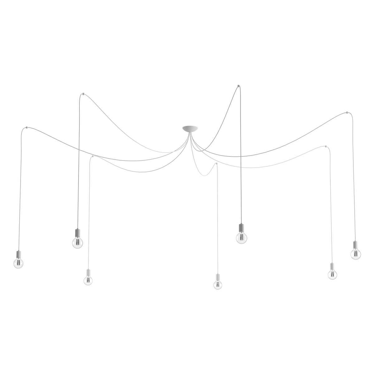 Nowodvorski Lampa wisząca SPIDER 25W only LED 50/60Hz - Przewód w oplocie - Biały I 9743